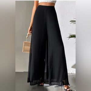 Flowy, Dressy Black Wide Leg Palazzo Pants